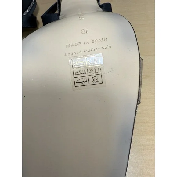 Good American Heels Womens 8.5 Open Square Toe Sling Back Crystal‎ GA120KD - Picture 12 of 13